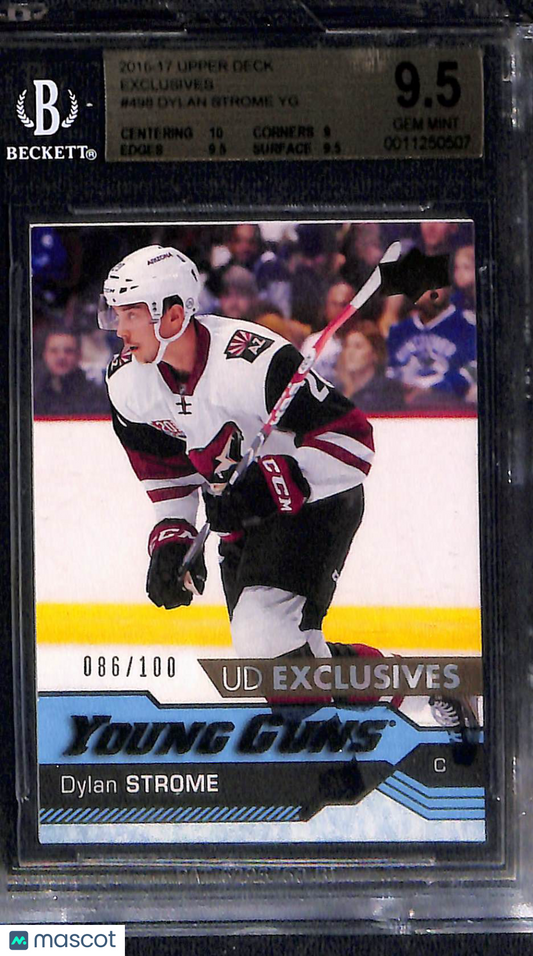 2016 Upper Deck Exclusives Dylan Strome YG #498 BGS 9.5