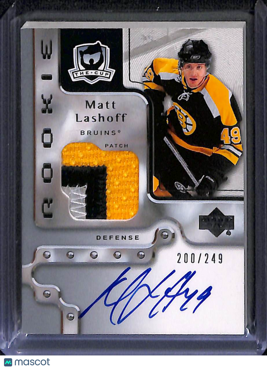 2006-07 Upper Deck The Cup Matt Lashoff #113 Cup RPA Autograph Patch 200/249