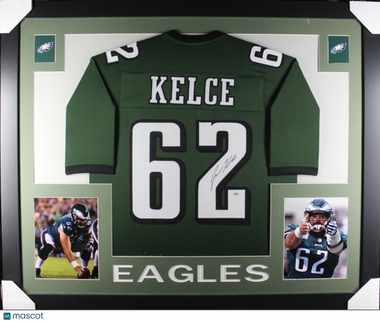2023 Jason Kelce Philadelphia Eagles Signed Jason Kelce Signed Custom Framed Jersey Display (PSA) Football Jersey Jersey