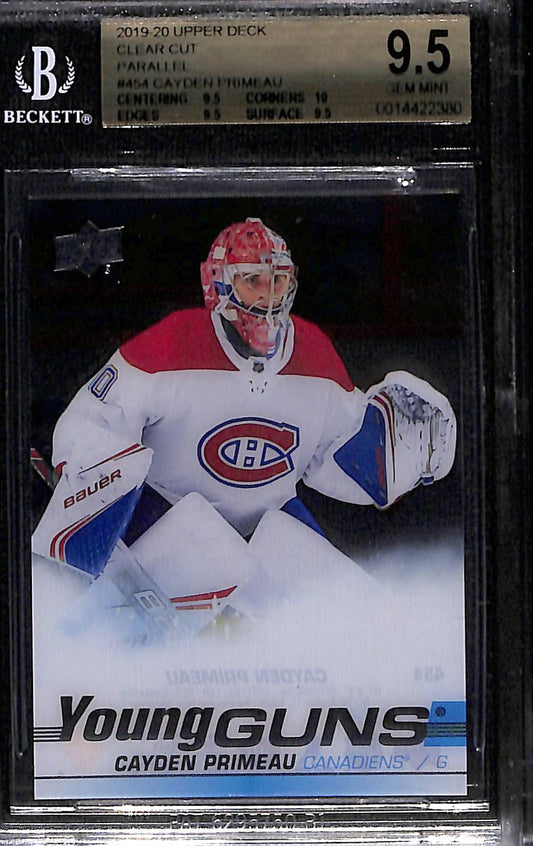 2019-20 Upper Deck Clear Cut Parallel Cayden Primeau #454 BGS 9.5