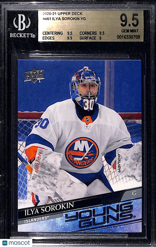 2020 Upper Deck Ilya Sorokin YG #461 Rookie BGS 9.5