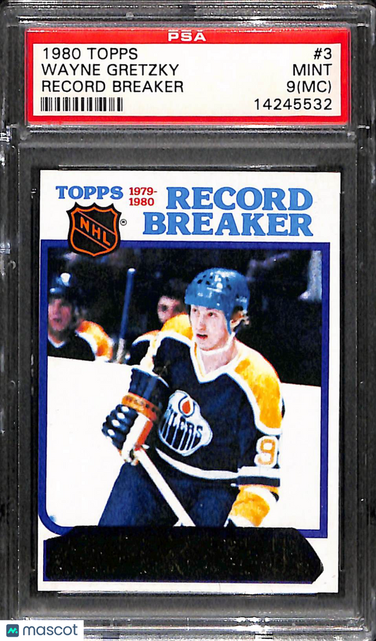 1980 Topps Wayne Gretzky #3 Record Breaker MC PSA 9