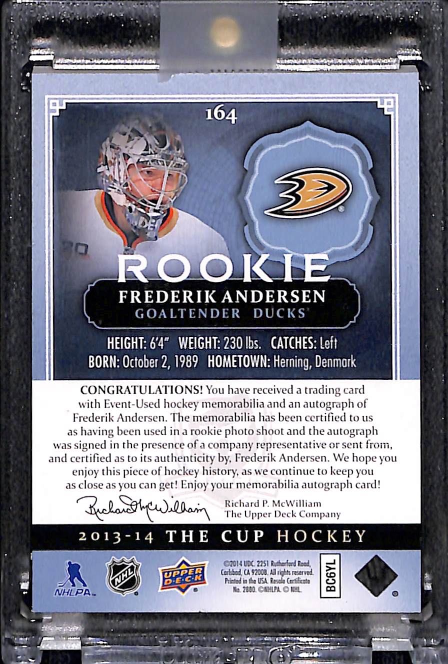 2013-14 Upper Deck The Cup Frederik Andersen #164 106/249
