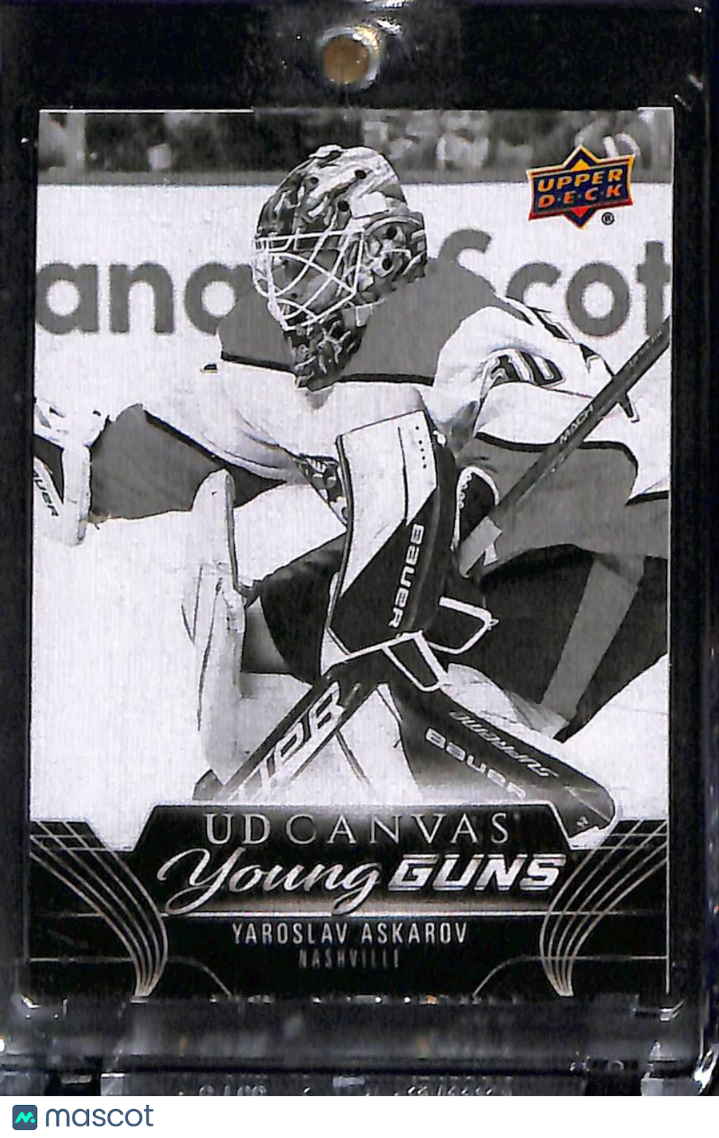 2023-24 Upper Deck UD Canvas Young Guns Yaroslav Askarov #C111 Black & White Young Guns