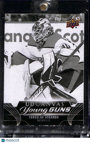 2023-24 Upper Deck UD Canvas Young Guns Yaroslav Askarov #C111 Black & White Young Guns