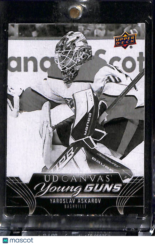 2023-24 Upper Deck UD Canvas Young Guns Yaroslav Askarov #C111 Black & White Young Guns