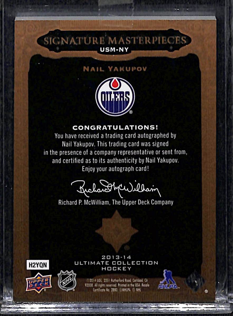 2013-14 Ultimate Collection Nail Yakupov #USM-NY Signature Masterpieces