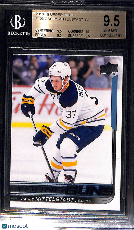 2018 Upper Deck Casey Mittelstadt YG #453 Rookie BGS 9.5