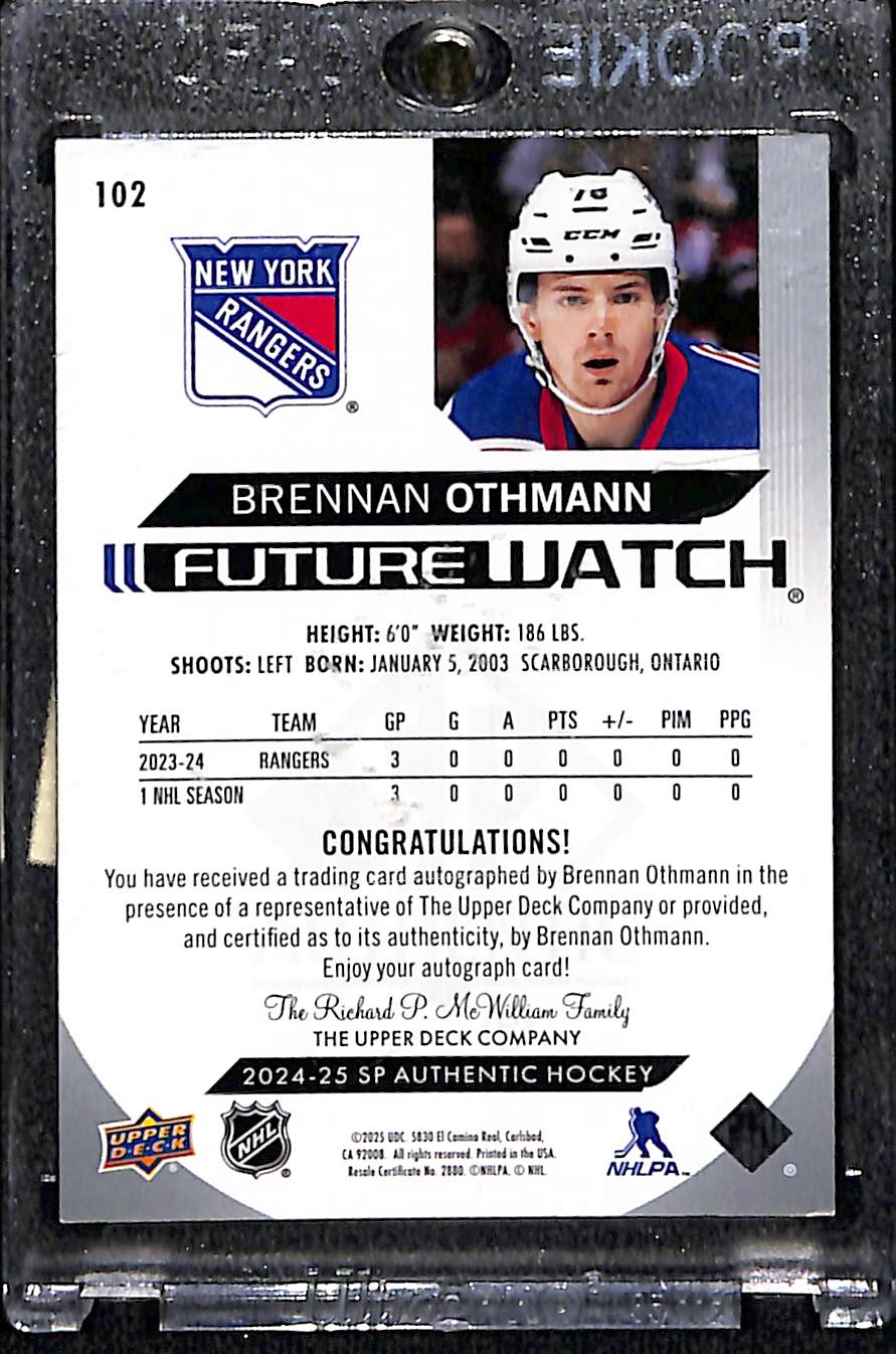 2024-25 Upper Deck SP Authentic Future Watch Brennan Othmann #102 172/999