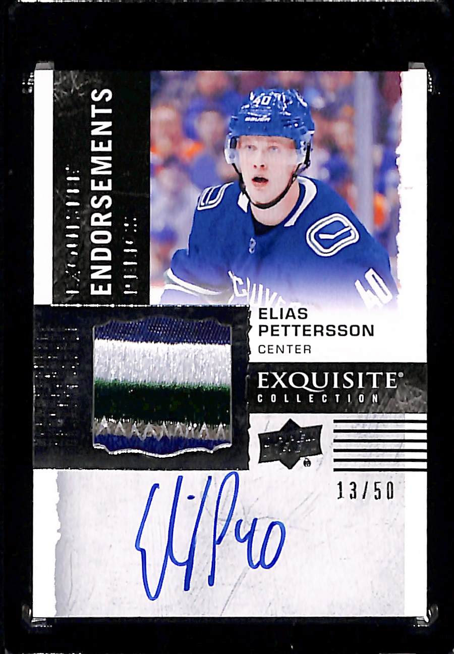 2018-19 Upper Deck The Cup Elias Pettersson #ER-EP 13/50