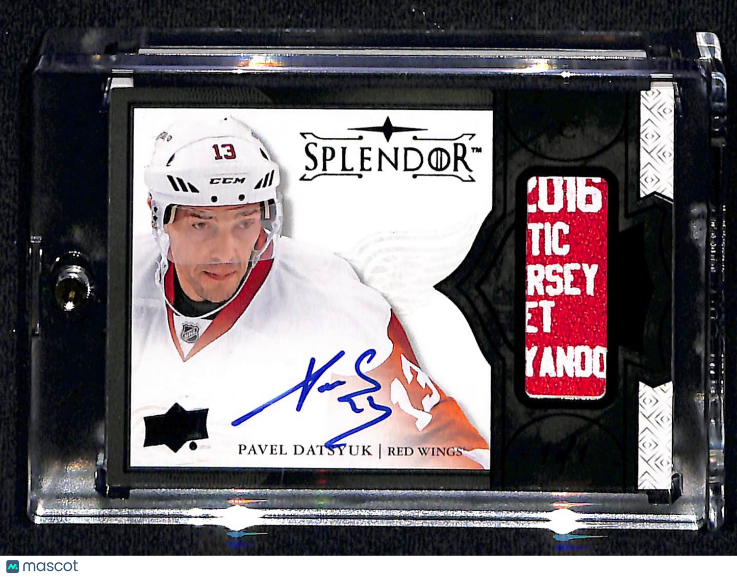 2018 Upper Deck Splendor Pavel Datsyuk #BD-PD 1/1 1 of 1 Patch Game-used memorabilia