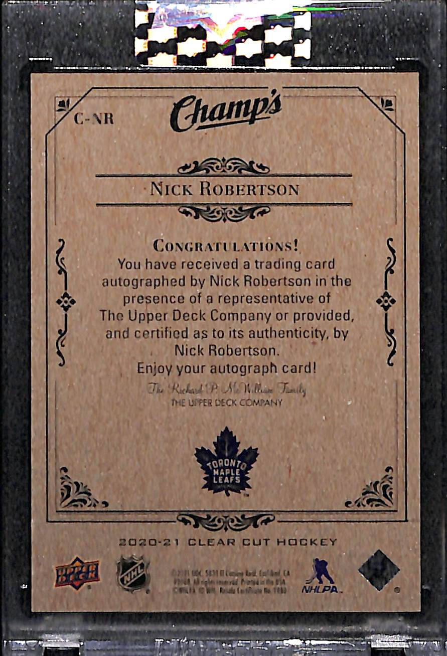 2020-21 Upper Deck Clear Cut Nick Robertson #C-NR