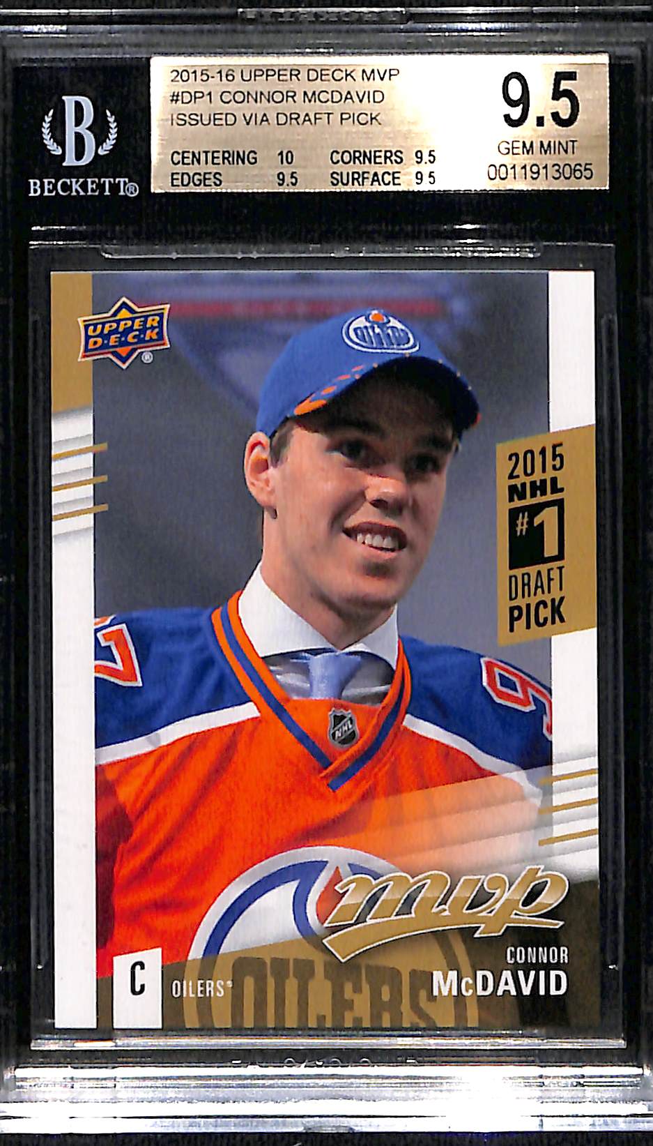 2015-16 Upper Deck MVP Connor McDavid #DP1 /(issued BGS 9.5