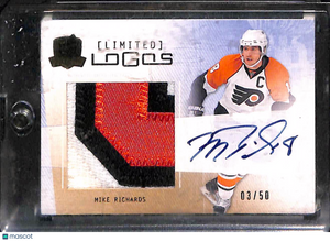 2008 Upper Deck The Cup Limited Logos Mike Richards #LL-MR 03/50 Game-Used Patch