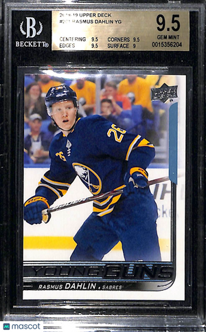 2018 Upper Deck Rasmus Dahlin YG #201 Rookie BGS 9.5