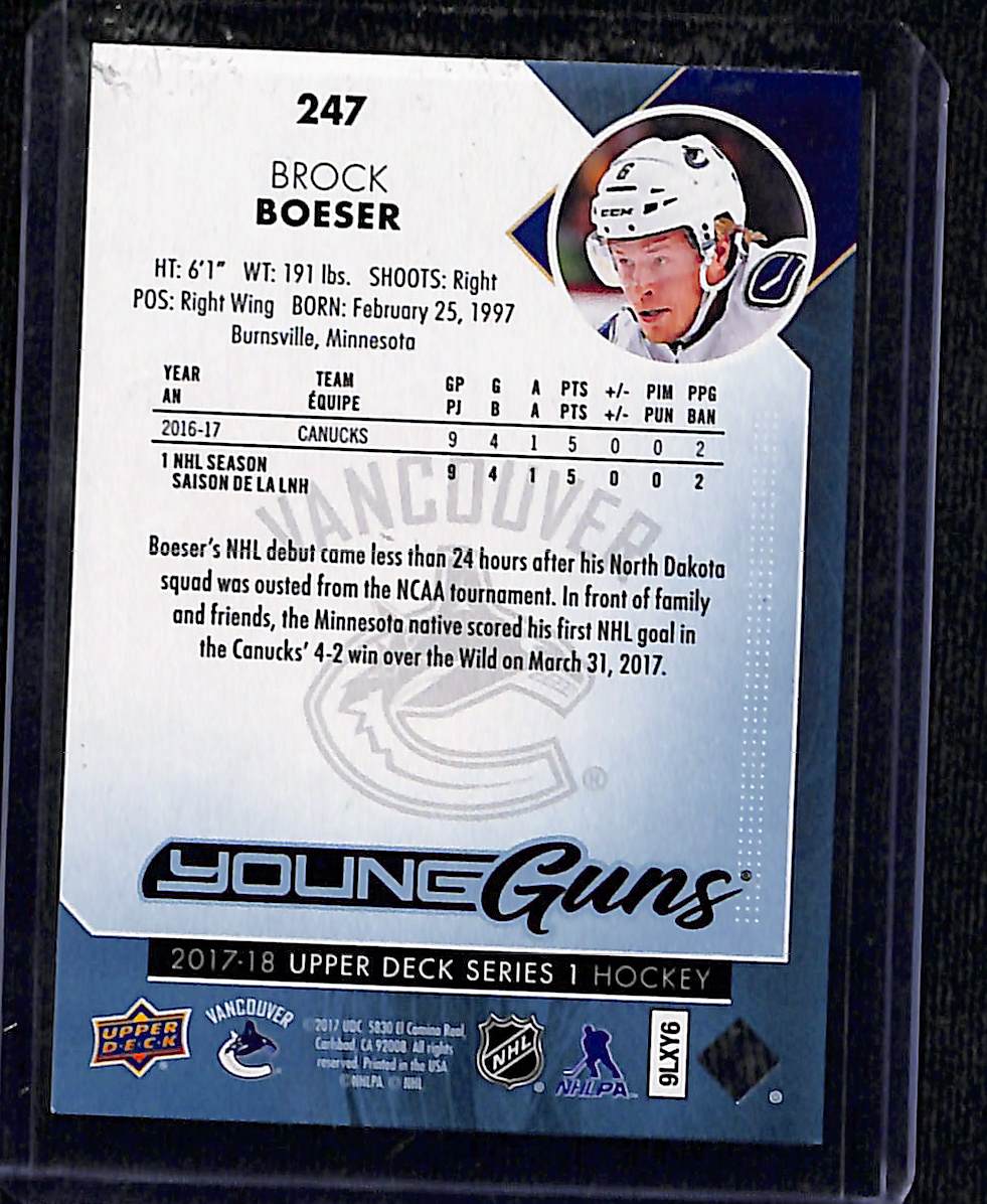 2017-18 Upper Deck Series 1 Brock Boeser #247