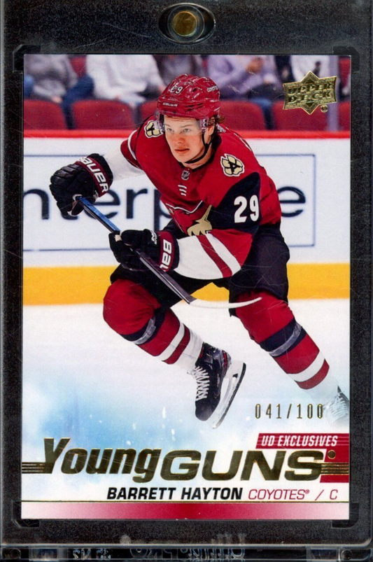 2019-20 UPPER DECK BARRETT HAYTON YOUNG GUNS ROOKIE EXCLUSIVES /100