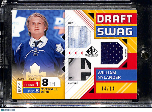2018-19 Upper Deck Game Used William Nylander #DS-WN Draft Swag 14/14