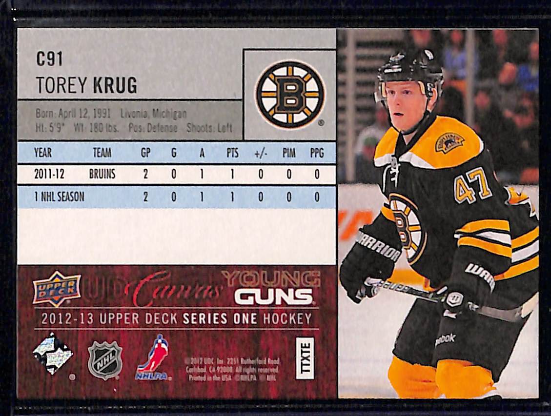 2012-13 Upper Deck Series 1 Torey Krug #C91