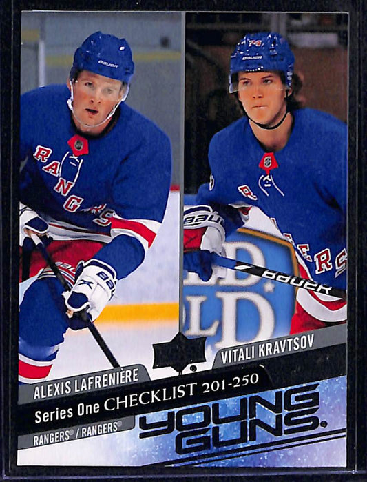 2020-21 Upper Deck Series 1 Alexis Lafreniere / Vitali Kravtsov YG, CL #250