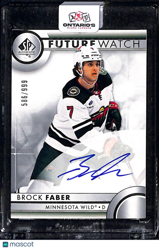 2023-24 Upper Deck SP Authentic Brock Faber #109 Future Watch Auto 586/999