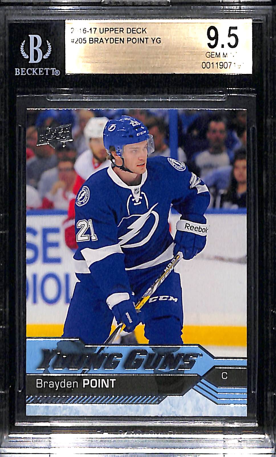 2016 Upper Deck Brayden Point YG RC #205 BGS 9.5