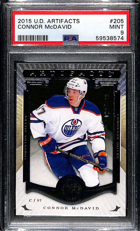 2015 Upper Deck Artifacts Connor McDavid #205 PSA 9