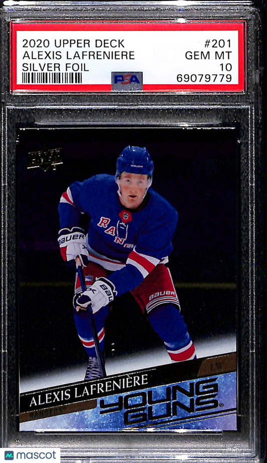 2020 Upper Deck Alexis Lafreniere #201 Silver Foil PSA 10
