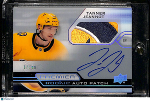 2022 2021-22 Upper Deck Premier Tanner Jeannot #AHR-TJ Premier Rookie Auto Patch Path Auto