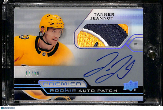 2022 2021-22 Upper Deck Premier Tanner Jeannot #AHR-TJ Premier Rookie Auto Patch Path Auto