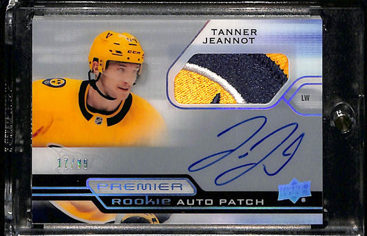 2021-22 Upper Deck Premier Tanner Jeannot #AHR-TJ Path Auto