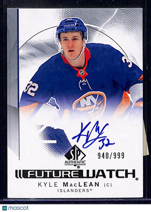 2025 2024-25 Upper Deck SP Authentic Future Watch Kyle MacLean #127 Autograph 940/999