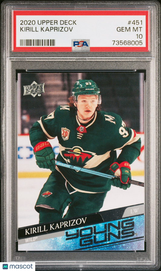 2020 Upper Deck Kirill Kaprizov #451 PSA 10