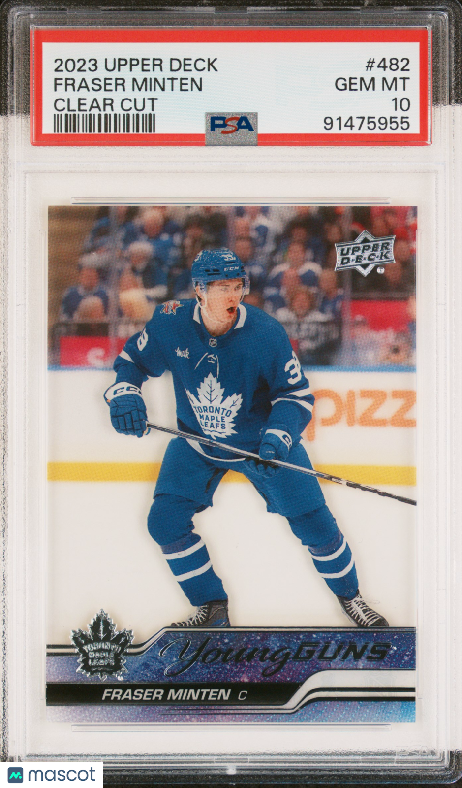 2023 Upper Deck Fraser Minten #482 Clear Cut PSA 10
