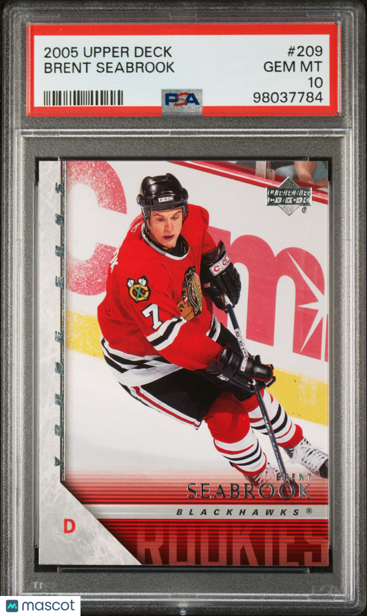2005 Upper Deck Brent Seabrook #209 PSA 10