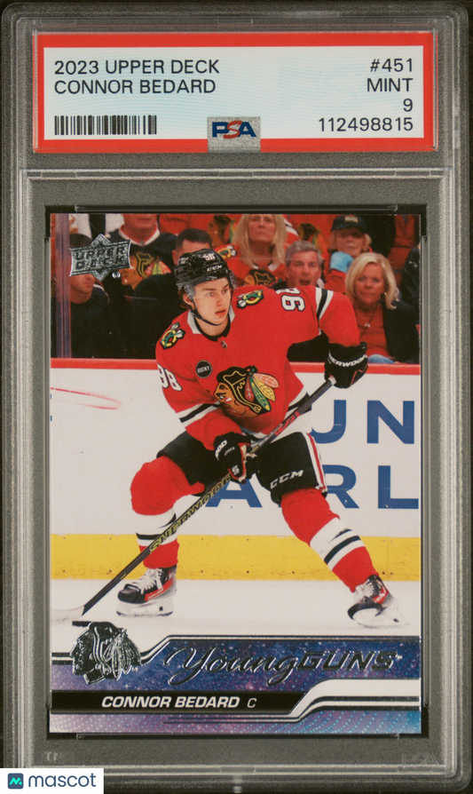 2023 Upper Deck Connor Bedard #451 PSA 9