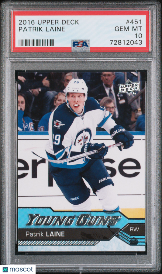 2016 Upper Deck Patrik Laine #451 PSA 10