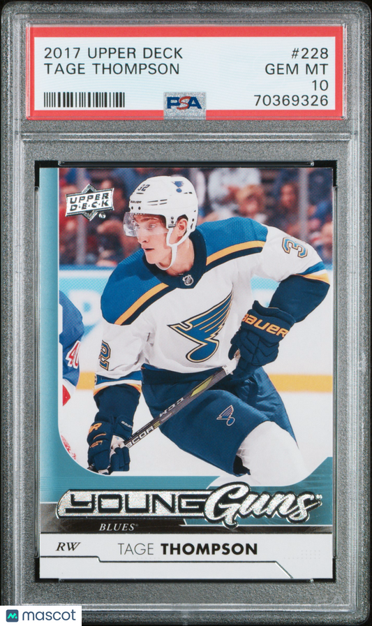 2017 Upper Deck Tage Thompson #228 PSA 10