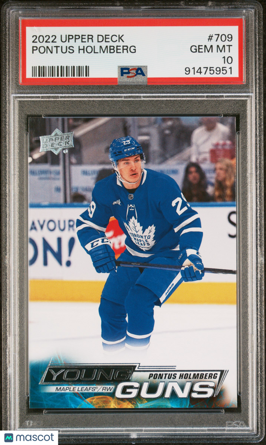 2022 Upper Deck Pontus Holmberg #709 PSA 10