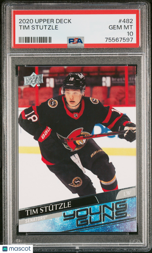 2020 Upper Deck Tim Stutzle #482 PSA 10