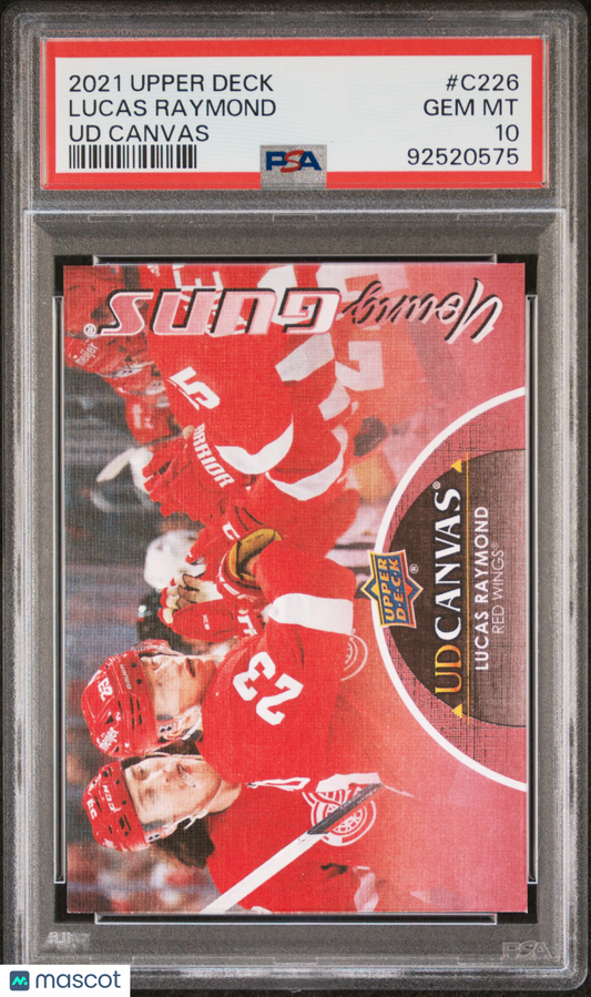 2021-2022 Upper Deck UD Canvas Lucas Raymond #C226 PSA 10