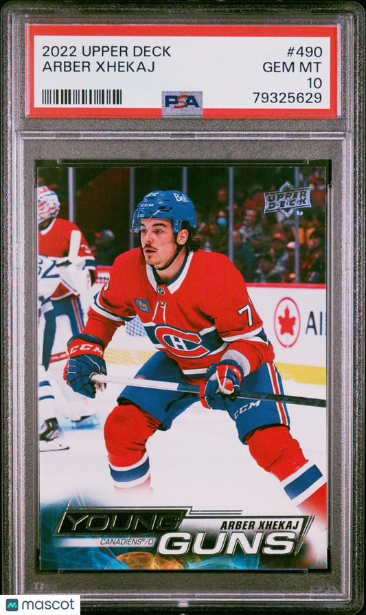 2022 Upper Deck Arber Xhekaj #490 PSA 10