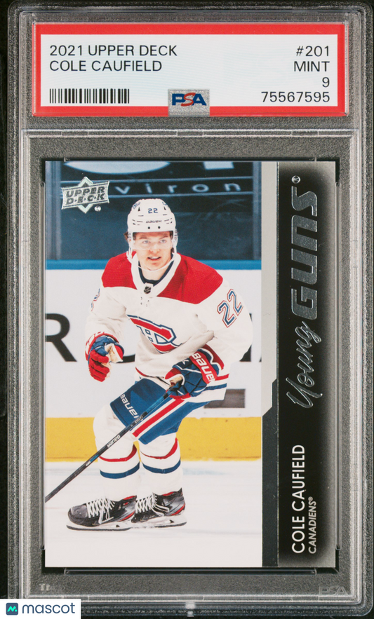 2021-2022 Upper Deck Cole Caufield #201 PSA 9