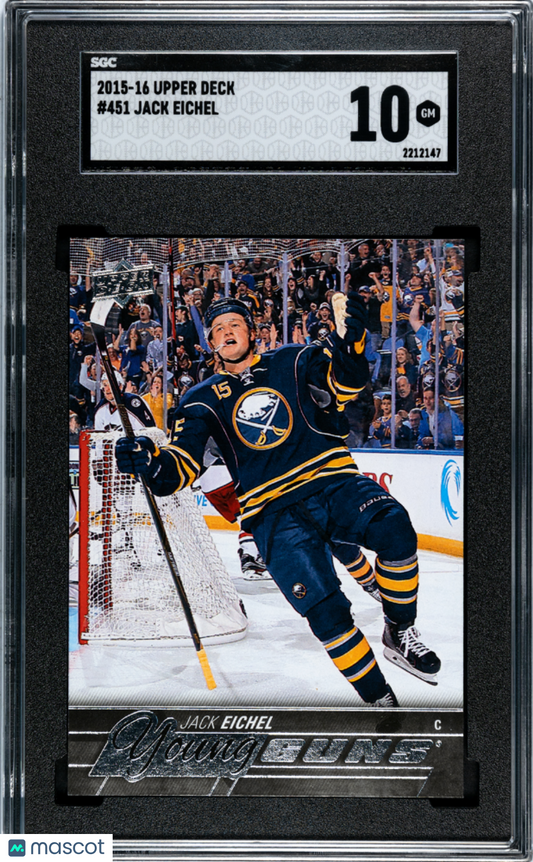 2015 Upper Deck Jack Eichel #451 SGC 10