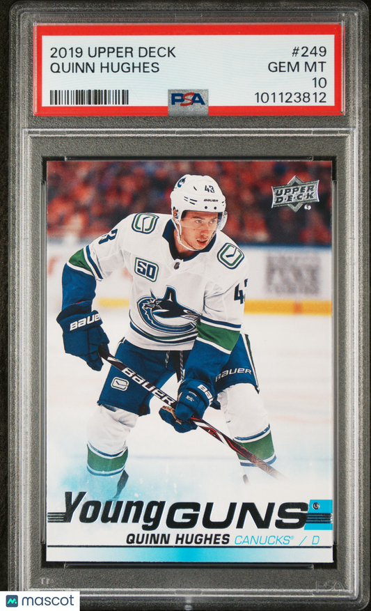 2019 Upper Deck Quinn Hughes #249 PSA 10