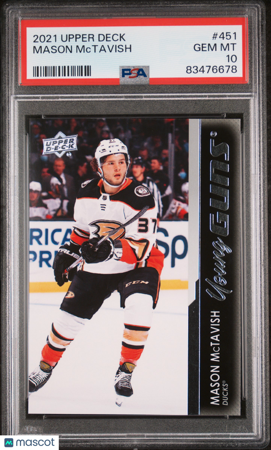 2021-2022 Upper Deck Mason Mctavish #451 PSA 10