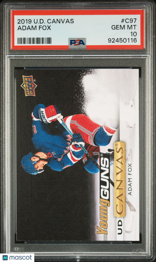 2019 Upper Deck Canvas Adam Fox #C97 PSA 10