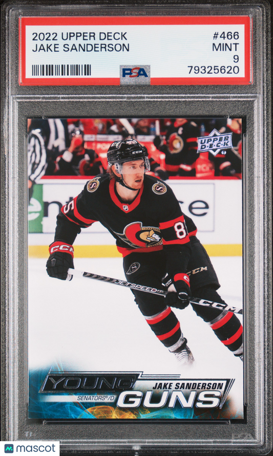 2022 Upper Deck Jake Sanderson #466 PSA 9
