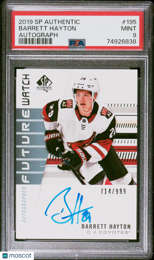 2019 SP Authentic Barrett Hayton #195 PSA 9