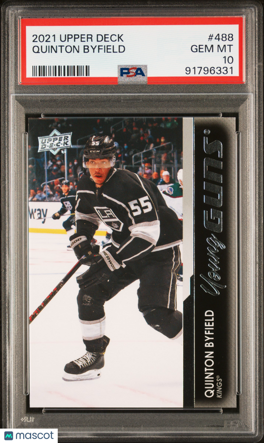2021-2022 Upper Deck Quinton Byfield #488 PSA 10